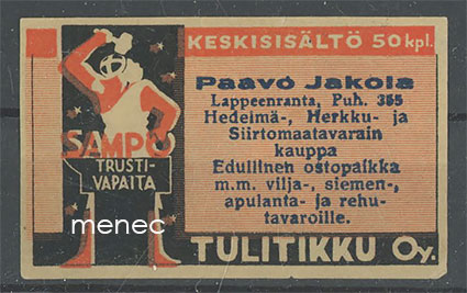 Seppä-etiketti, Paavo Jakola, Lappeenranta 