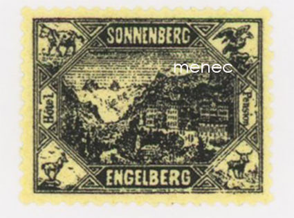 Sveitsi, hotelliposti 1880, Hotel-Pension Sonnenberg, Engelberg 