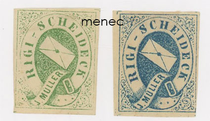 Sveitsi, hotelliposti, Rigi-Scheidegg, Postamt Gersau, Hotel Müller, 2 kpl 