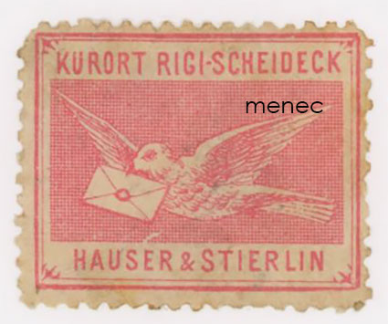 Sveitsi, hotelliposti 1880, Kurort Rigi-Scheideck, Hauser & Stierlin 
