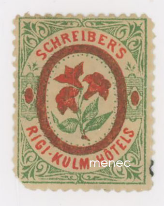 Sveitsi, hotelliposti 1883, Schreiber's Rigi-Kulm Hotels 