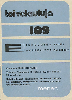Toivelauluja  109