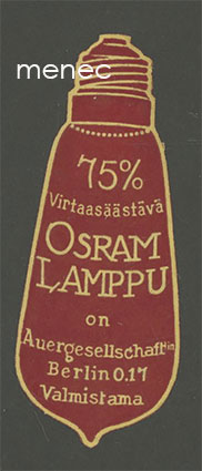 75 % virtaasäästävä Osram lamppu, mainosmerkki, ruskea 