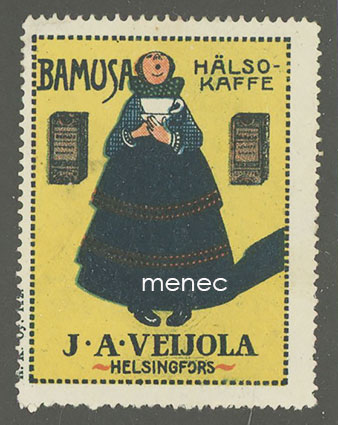 Bamusa terveyskahvia, J. A. Veijola, Helsinki, mainosmerkki 