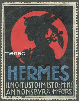 Hermes Ilmoitustoimisto, Helsinki, mainosmerkki 