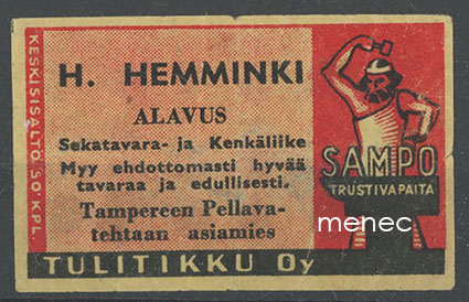 Seppä-etiketti, H. Hemminki, Alavus 