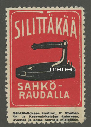 Mainosmerkki, Silittäkää sähköraudalla 