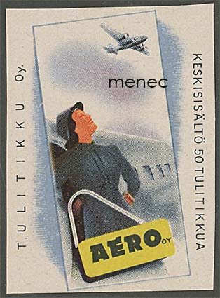 Tulitikkuetiketti, Aero 