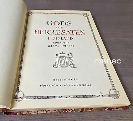 Ahlbäck, Ragna - Gods och herresäten i Finland 