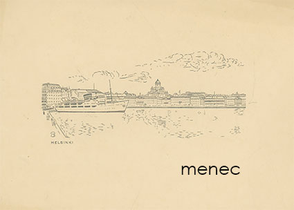 Helsinki, merellinen näkymä, taittokortti 