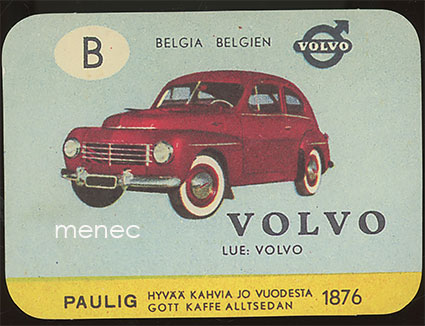 Volvo, Paulig-keräilykuvasta tehty postikortti 