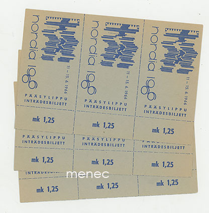 Nordia 1966 ja 1975, 15 pääsylippua (11+4) 