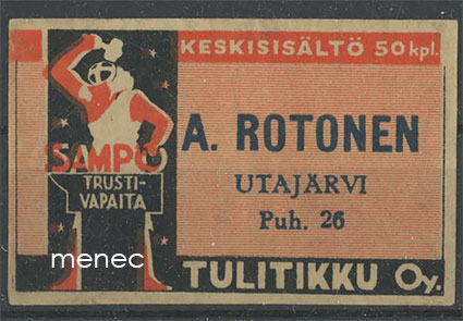 Seppä-etiketti, A. Rotonen, Utajärvi 