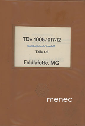 TDv 1005/017-12 Feldlafette, MG 