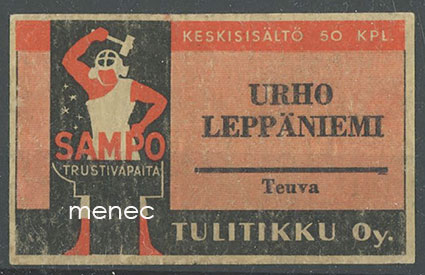 Seppä-etiketti, Urho Leppäniemi, Teuva 