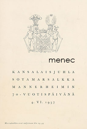 Kansalaisjuhla sotamarsalkka Mannerheimin 70-vuotispäivänä 4.VI.1937 