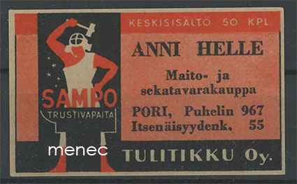Seppä-etiketti, Anni Helle, Pori 