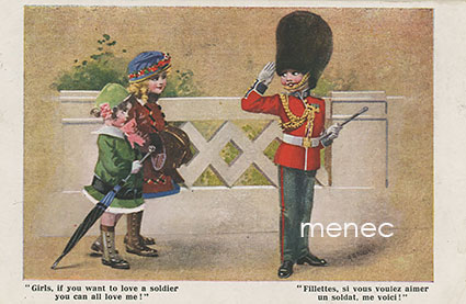 Girls, if you want to love a soldier you can all love me! 