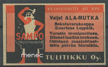 Seppä-etiketti, Veljet Ala-Mutka, Kuortane, Leppälä 