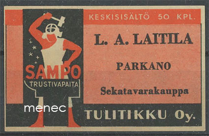 Seppä-etiketti, L. A. Laitila, Parkano 