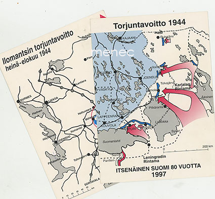 Pohjois-Karjalan Sotaveteraanipiirin torjuntavoittokortteja, 2 kpl 
