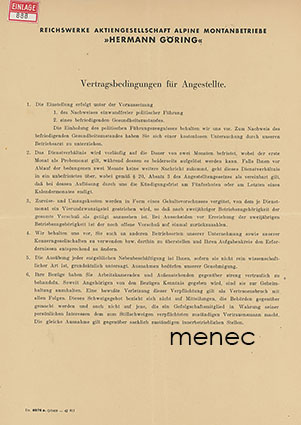 Reichwerke AG Alpine Montanbetriebe 'Hermann Göring', palkkausdokumentteja 