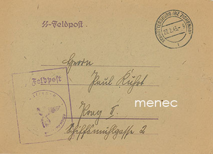 Saksa, SS-kenttäpostia 1943, Schröttersburg / Bz Zichenau 