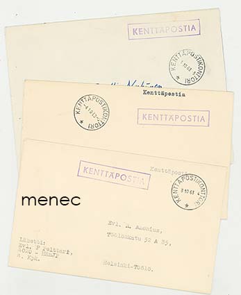 Kenttäposti 1963, kolme kuorta 