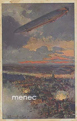Eckenbrecher, Themistokles von - Zeppelin Antwerpenin yllä 