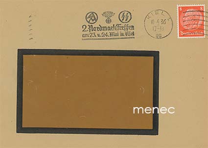 Saksa, postilähetys 1936, viestillinen: Gestapon ja SS:n yhteistapaaminen 