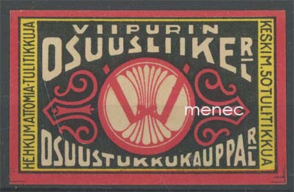 Tulitikkuetiketti, Viipurin Osuusliike & Osuustukkukauppa 