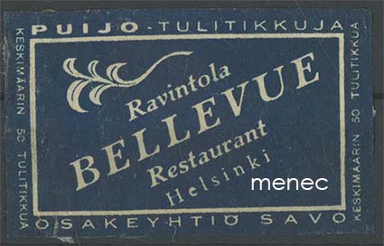 Kauppiasetiketti, Ravintola Bellevue, Helsinki 