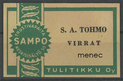 Kauppiasetiketti, Paulig, S. A. Tohmo, Virrat 