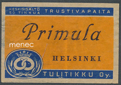 Kauppiasetiketti, Primula, Helsinki 
