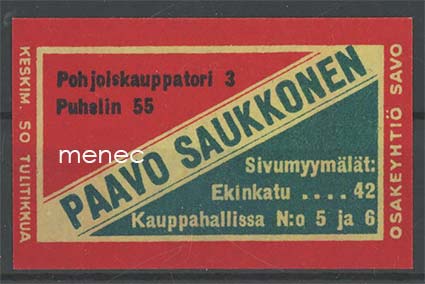 Kauppiasetiketti, Paavo Saukkonen, Pori 