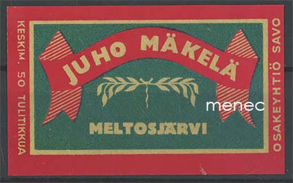 Kauppiasetiketti, Juho Mäkelä, Meltosjärvi, Ylitornio 